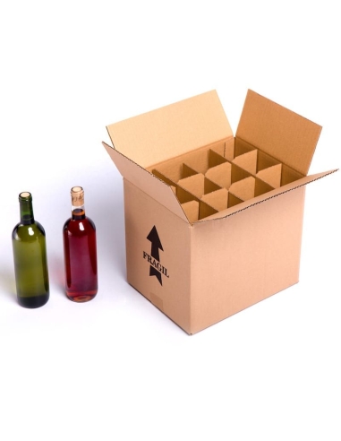 Escepticismo visual mineral TeleCajas® | Caja para 12 botellas de vino