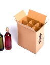 Caja para botellas de vino CON separadores de cartón rejilla